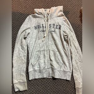 Hollister Gray Zip Up Hoodie
